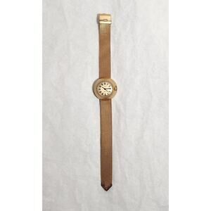 Rare Timex Electro Dome Gold Tone Women's Watch Vintage Pre-owned
